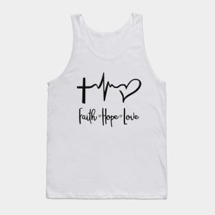 Faith, hope, love, Christian gift idea Tank Top